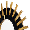 Modernist, Spanish Sunburst Mirror, Gold Leaf and Black Glass