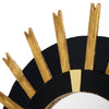 Modernist, Spanish Sunburst Mirror, Gold Leaf and Black Glass
