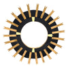 Modernist, Spanish Sunburst Mirror, Gold Leaf and Black Glass