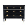 French Louis XVI Style Chest of Drawers, Ebonized, Antique 1910s