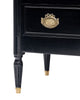French Louis XVI Style Chest of Drawers, Ebonized, Antique 1910s