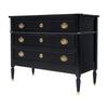 French Louis XVI Style Chest of Drawers, Ebonized, Antique 1910s