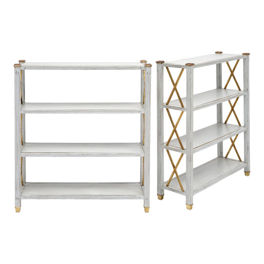 Pair of Louis XVI Style Bookcases, Antique, Painted, French 1880s