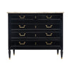 Classic Louis XVI Style Chest, Antique French, Ebonized, 1920s