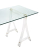 Period Mid-Century Modern, Lucite and Glass Desk, French