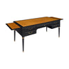 Classic, French Louis XVI Writing Desk, Ebonized Mahogany, Leather