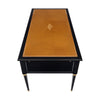 Classic, French Louis XVI Writing Desk, Ebonized Mahogany, Leather