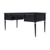 Classic, French Louis XVI Writing Desk, Ebonized Mahogany, Leather