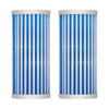Classic Venetian Glass “Cannette” Sconces, Blue and White, Chrome