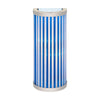 Classic Venetian Glass “Cannette” Sconces, Blue and White, Chrome