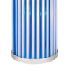 Classic Venetian Glass “Cannette” Sconces, Blue and White, Chrome