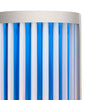 Classic Venetian Glass “Cannette” Sconces, Blue and White, Chrome