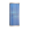 Classic Venetian Glass “Cannette” Sconces, Blue and White, Chrome