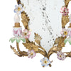 Pair of Mirror Sconces, Italian Antique, Floral and Tole