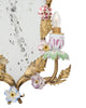 Pair of Mirror Sconces, Italian Antique, Floral and Tole