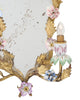 Pair of Mirror Sconces, Italian Antique, Floral and Tole