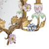 Pair of Mirror Sconces, Italian Antique, Floral and Tole