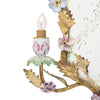 Pair of Mirror Sconces, Italian Antique, Floral and Tole