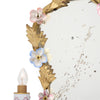 Pair of Mirror Sconces, Italian Antique, Floral and Tole