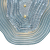 Layered Venetian Glass Sconces in Blue and Silver Leaf, Murano, Macchie