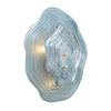 Layered Venetian Glass Sconces in Blue and Silver Leaf, Murano, Macchie