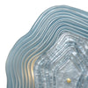 Layered Venetian Glass Sconces in Blue and Silver Leaf, Murano, Macchie