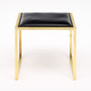 Modernist, French Vintage Stools, Brass and Leather