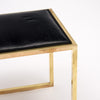 Modernist, French Vintage Stools, Brass and Leather