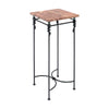 Vintage French Side Table, Iron and Marble