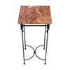 Vintage French Side Table, Iron and Marble