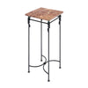 Vintage French Side Table, Iron and Marble