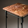 Vintage French Side Table, Iron and Marble