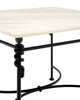 Vintage French Coffee Table, Iron and Marble