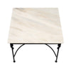 Vintage French Coffee Table, Iron and Marble