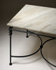 Vintage French Coffee Table, Iron and Marble