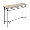Vintage French Console Table, Iron and Marble