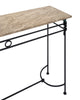 Vintage French Console Table, Iron and Marble