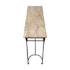 Vintage French Console Table, Iron and Marble