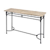 Vintage French Console Table, Iron and Marble