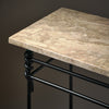 Vintage French Console Table, Iron and Marble