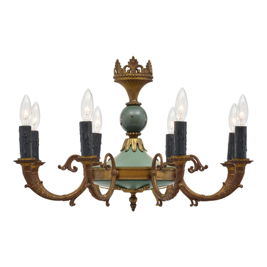 French Empire, Bronze Chandelier, Circa 1920