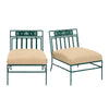 Pair of Lounge Chairs, Garden Furniture, Vintage French, Green