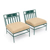 Pair of Lounge Chairs, Garden Furniture, Vintage French, Green