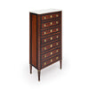 French Antique Semainier, Louis XVI Style, Mahogany Chest of Drawers