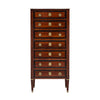 French Antique Semainier, Louis XVI Style, Mahogany Chest of Drawers