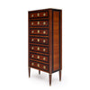 French Antique Semainier, Louis XVI Style, Mahogany Chest of Drawers