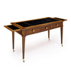 Classic, French Louis XVI Writing Desk, Walnut, Leather