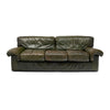 Italian Sofa, Patinated Full Grain Buffalo Leather, Circa 1970s