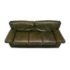 Italian Sofa, Patinated Full Grain Buffalo Leather, Circa 1970s