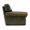Pair of Italian Armchairs, Patinated Full Grain Buffalo Leather, Circa 1970s